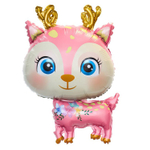 Шар Фольгированный Олень милый розовый (Розовый)