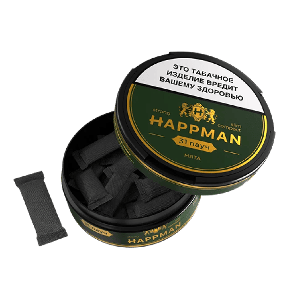 Happman Slim Strong 10гр. Жевательный табак с ароматом Мята (М)