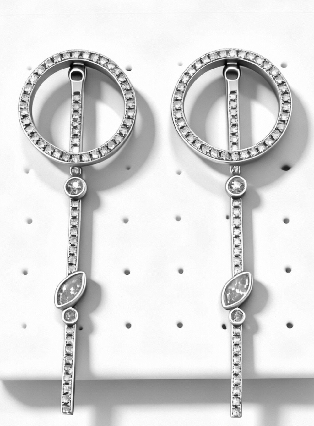 Ювелирные серьги-пусеты из серебра 925-й пробы,разъемные,вставка фианиты