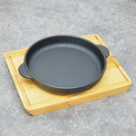 Сковорода 16см чугунная порционная с 2 ручками на подставке, тм MY REAL IRON COOK