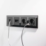 Розетка Ethernet RJ-45 (черный матовый) W1181008