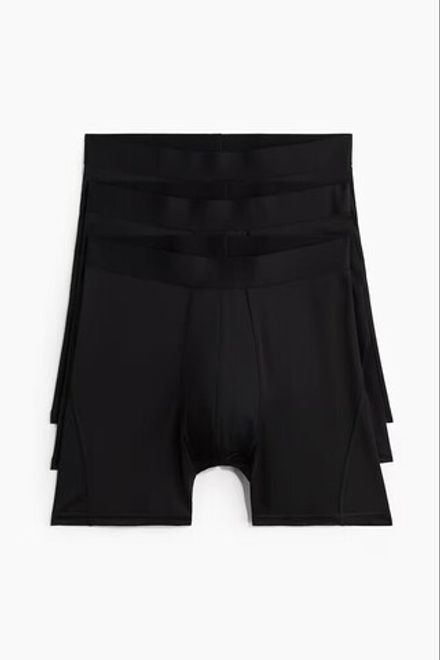 H&M Набор трусов-боксеров DryMove™ ( 3 шт.), черный