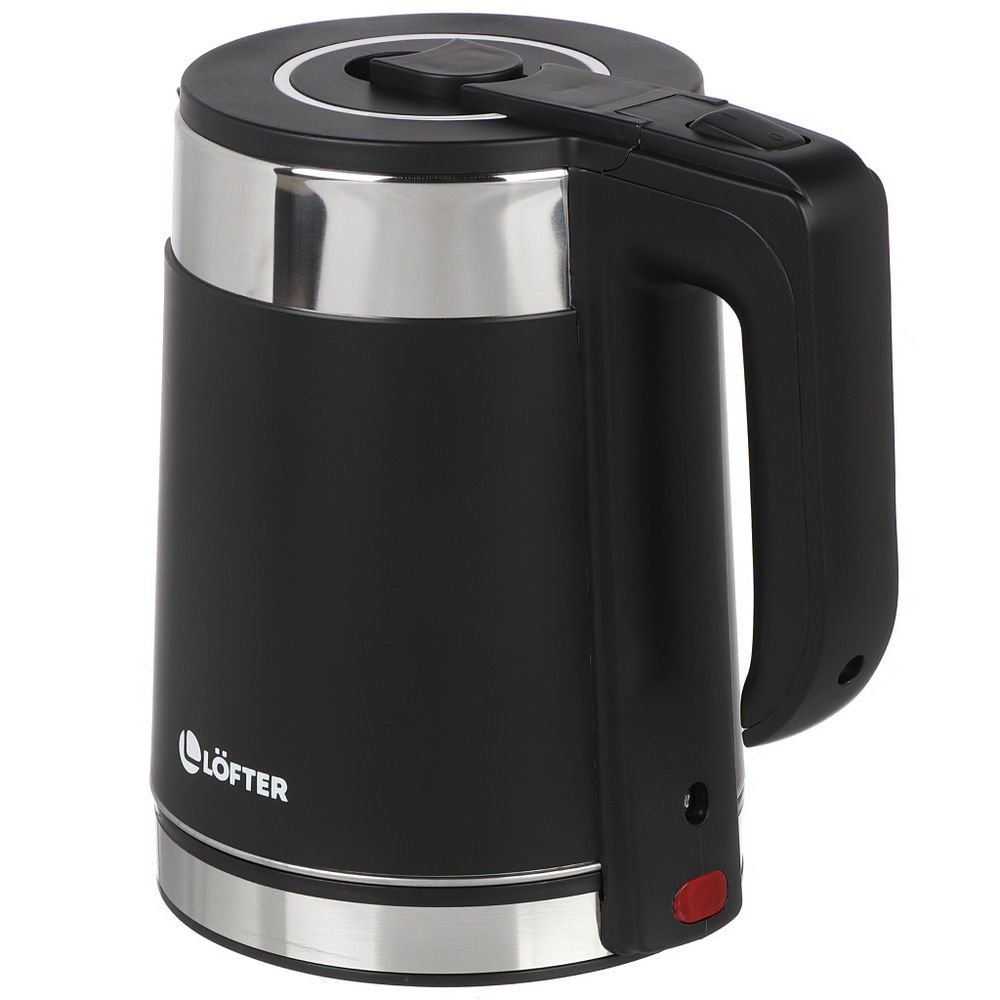 Чайник электрический Lofter, GMB-255-blk, чер, 1.7 л, 1500 Вт, ск нагр элем, нерж