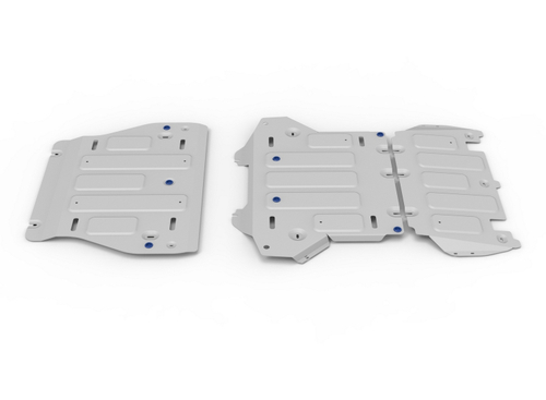 Защита электродвигателя Rival для Zeekr 001 4WD, 2023-н.в., алюминий 3 мм, с крепежом, штампованная, 3 части, K333.1934.1