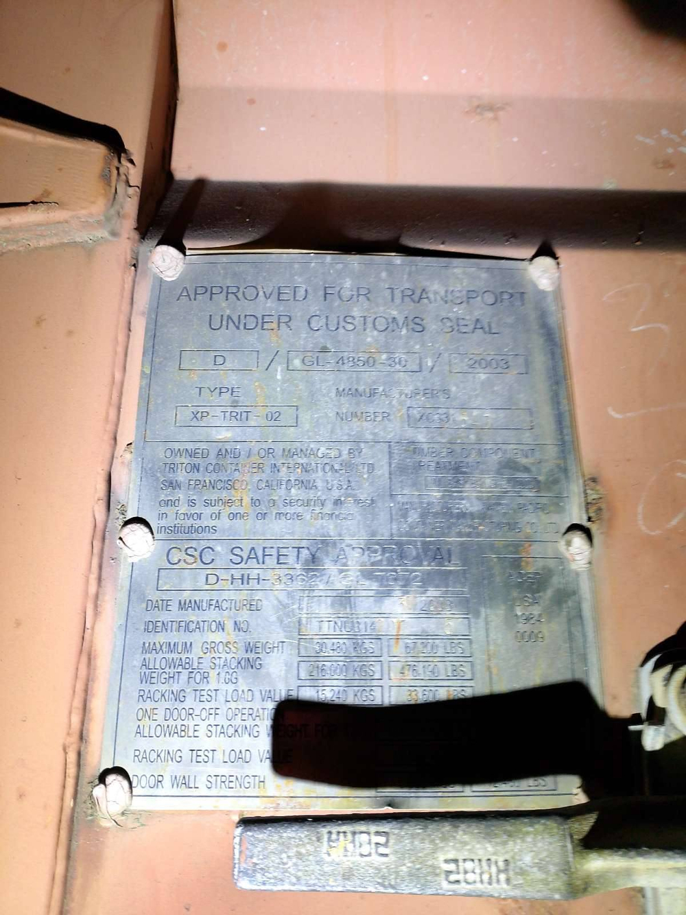 Контейнер 20 футов № TTNU3142075