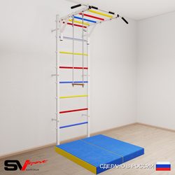Шведская стенка Sv Sport 5324 (Турник рукоход/Трапеция/Мат 1м)