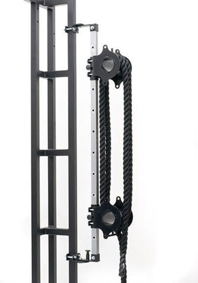 Канатный тренажер  "Двойная бочка" с регулировочной стойкой + канат (20м)