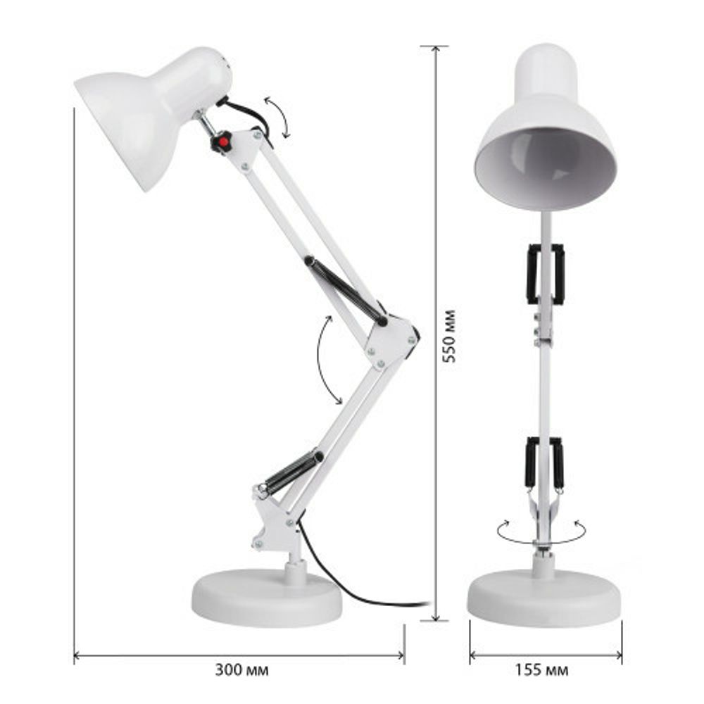 Настольный светильник ЭРА N-214-E27-40W-W белый