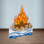 Напольная двусторонняя декорация Костёр зима-лето 164000575