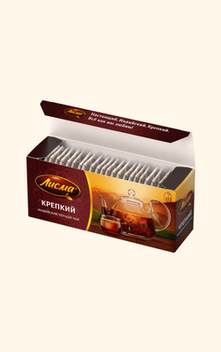 Лисма Крепкий Чёрный чай, 25×2 г
