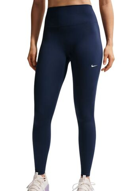 Леггинсы Nike One Seamless Front High Waisted Full Length - midnight navy/white