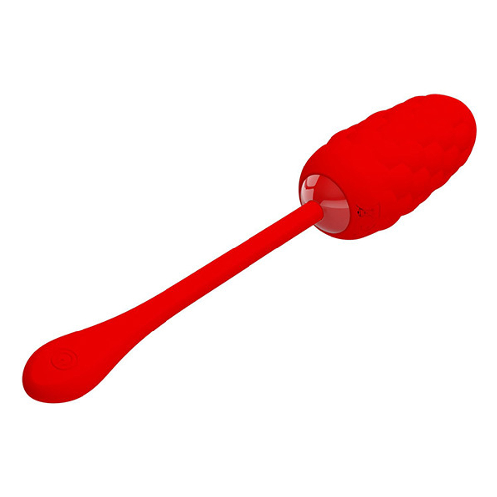 Красное рельефное перезаряжаемое виброяйцо 8см Pretty Love Marina BI-014708-2