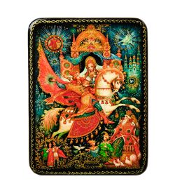 Народные промыслы ШК-19/ 4-H Шкатулка в технике декупаж «Конек Горбунок» (10х8х3,5)