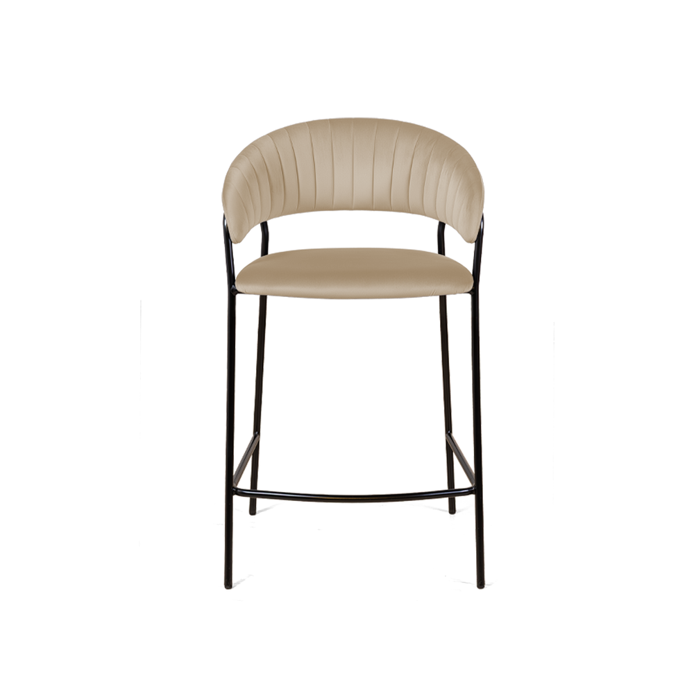 Стул полубарный Kelly, бархат бежевый 5