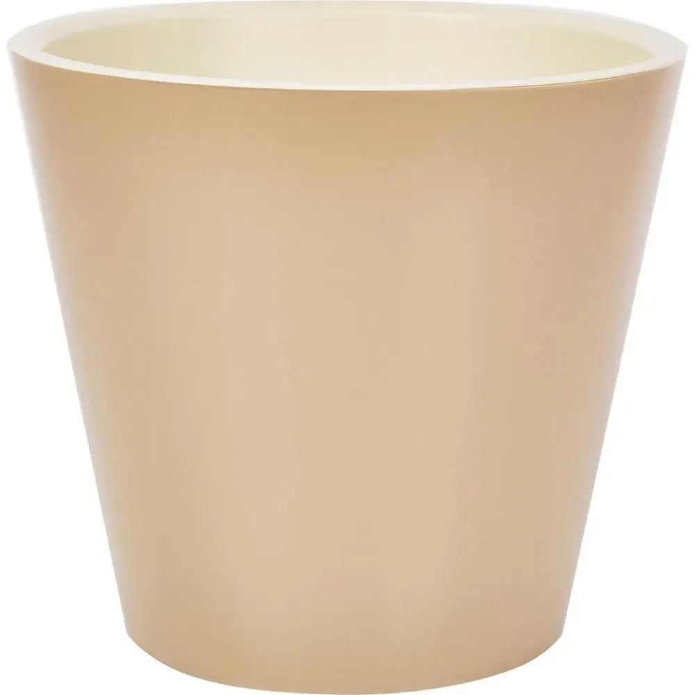 Горшок для цветов London 320 мм, 15,7л на колесиках молочный шоколад