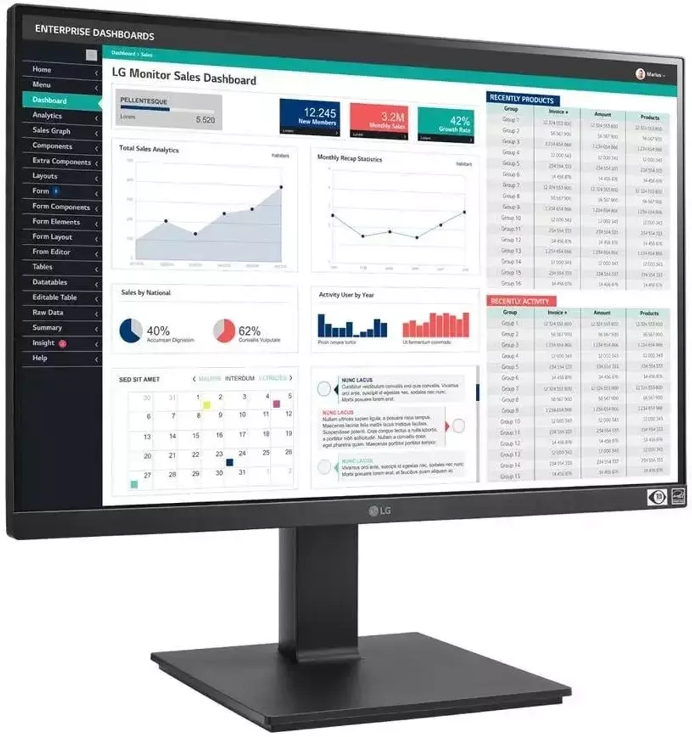 Монитор ЖК LG 24BQ55WY-B 24" Black 5ms HDMI, DisplayPort, DVI