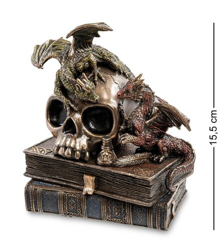 Veronese WS-919 Статуэтка «Драконы на черепе и книгах»