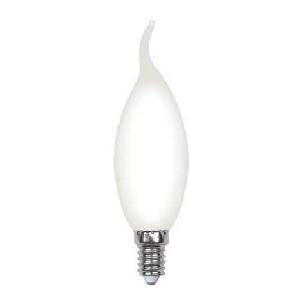 LED-CW35-7W-4000K-E14-FR-SLF Лампа светодиодная. Форма свеча на ветру. матовая. Белый свет 4000К. ТМ Volpe