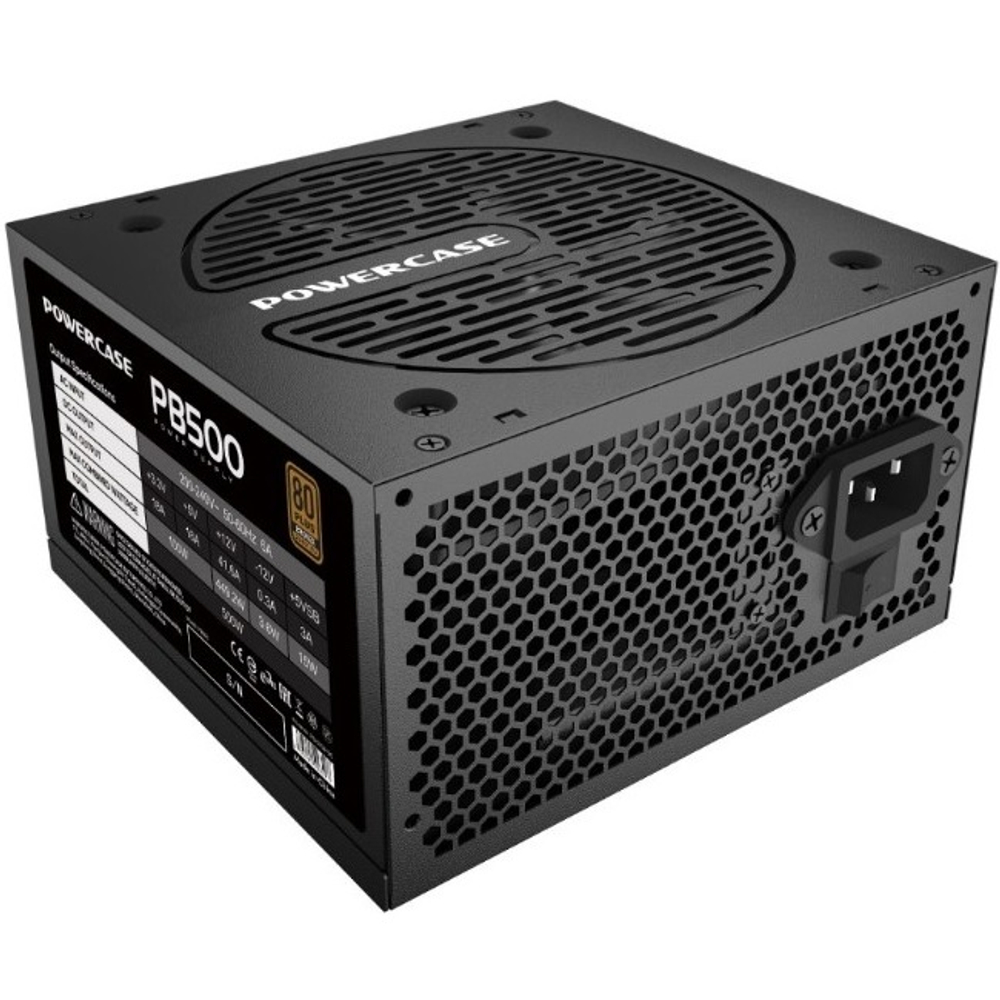 Блок питания PowerCase 500W PB500, 120 мм, 80 PLUS Bronze (PS-500B-DC)