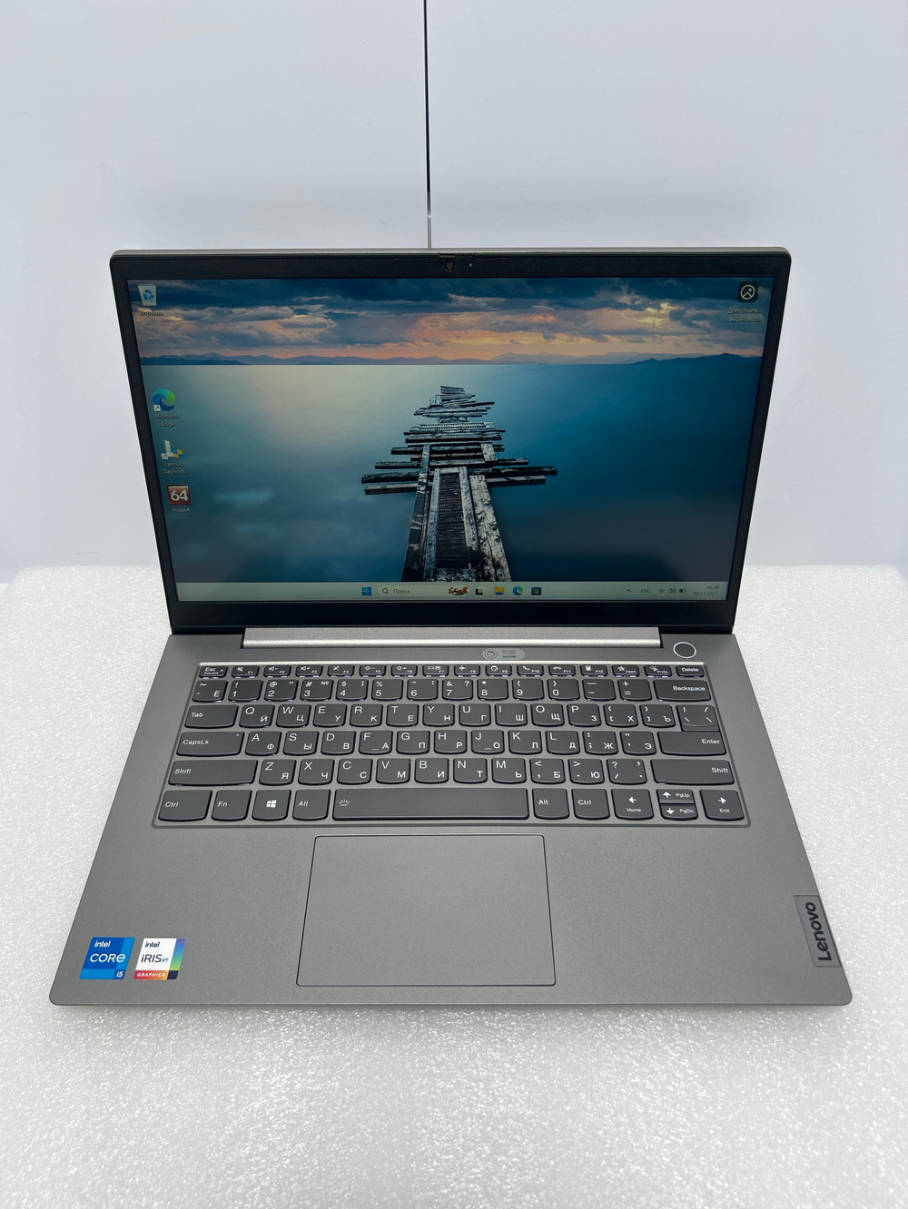 Ноутбук Lenovo ThinkBook 14 G2 ITL (20VD00CNRU) 14"/Intel Core i5 1135G7/RAM 16GB/SSD 512GB/Iris Xe Graphics/1920*1080/IPS/DOS/Подсветка кл-ры: LED/Серый. Состояние: Уценка/небольшой след. на матрице от клавиатуры