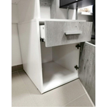 Стол компьютерный Лайф белый/бетон