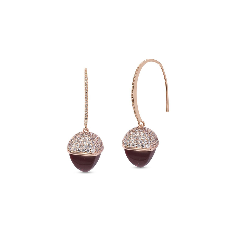 Серьги Boccadamo Caleida KOR006RS R/RG с кристаллами Swarovski, покрытием золотом