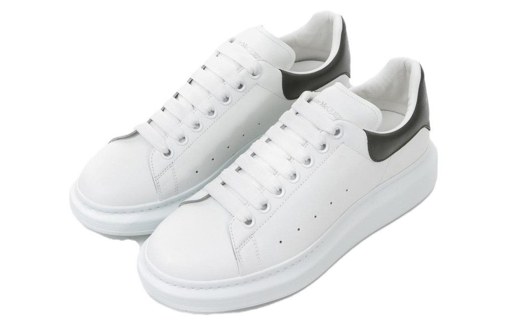 Alexander McQueen Alexander McQueen leather simple casual style gray tail low-cut casual fashion sneakers men's white