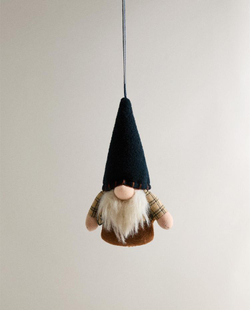 ZARA HOME ЁЛОЧНОЕ УКРАШЕНИЕ "ГНОМИК", СИНИЙ