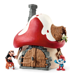 Schleich - Дом Смурфа с фигуркой Папы Смурфа и Гаргамеля 20803 / артикул   20803  / GTIN 4059433574158