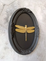 Барельеф на стену из гипса Стрекоза