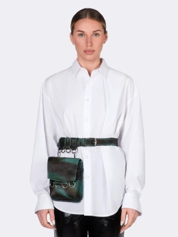 Ремень со шлевками зеленый "Пони" OLA OLA