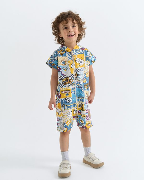 Ромпер на молнии с капюшоном 