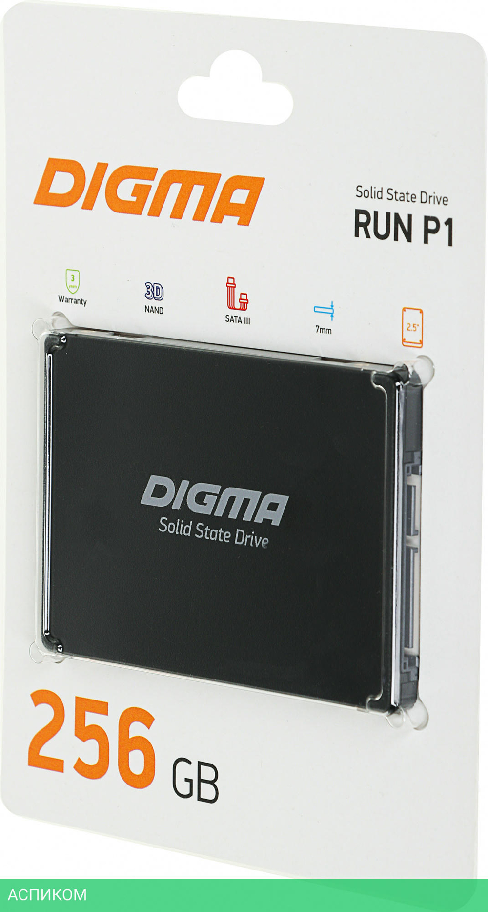 SSD диск Digma Run P1 256GB (DGSR2256GP13T)
