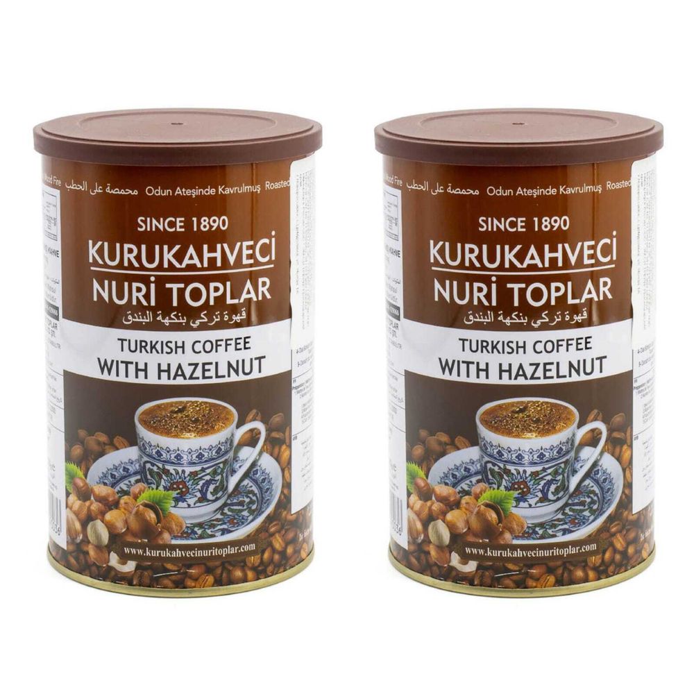 Кофе молотый Kurukahveci Nuri Toplar Findikli фундук ароматизированный, 250 г, 2 шт