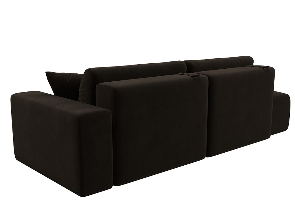 Диван угловой Лига-036 НПБ Модерн правый угол МИКРОВЕЛЬВЕТ Коричневый