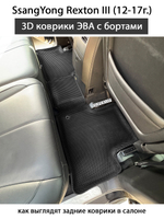 Автомобильные коврики ЭВА с бортами для SsangYong Rexton III (12-17г.)