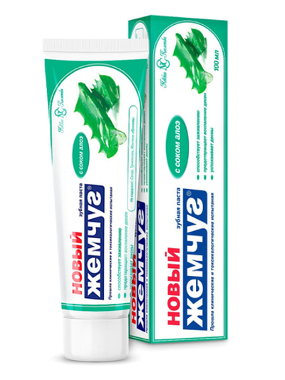 З/паста Новый Жемчуг,С соком алоэ 100мл.