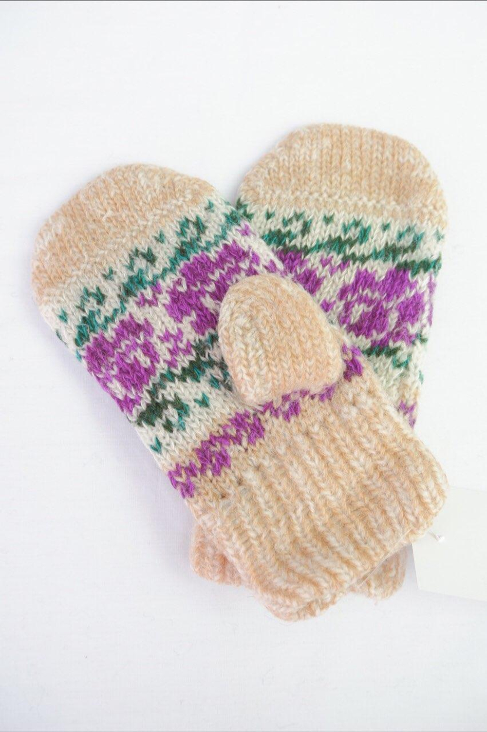 Варежки с орнаментом на 5/6 лет