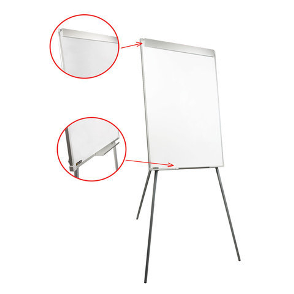 Доска-флипчарт магнитно-маркерная 70х100 см, ГАРАНТИЯ 10 ЛЕТ, РОССИЯ, BRAUBERG Стандарт, 235526