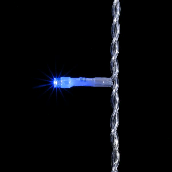 Светодиодная нить 100 синих LED ламп, 10 м., 24В., прозрачный провод ПВХ, LTC (PST100-10-1B)