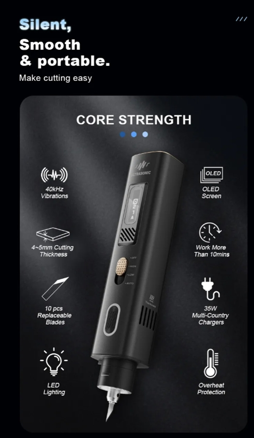 Ультразвуковой резак JAKEMY JM-Y10 PRO 35 Ватт