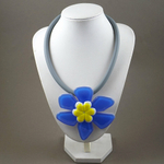 Колье цветок синий P.J. MURANO