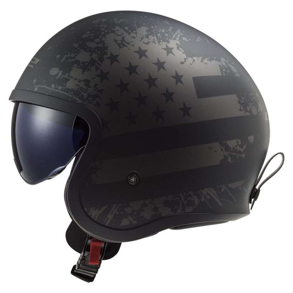 LS2 Spitfire II black Flag helmet matt black