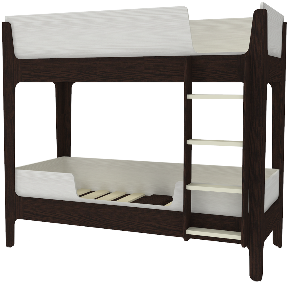 Кровать двухъярусная КарИВи Лотос Венге Белое Дерево