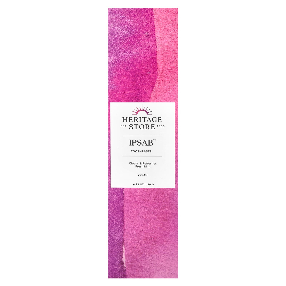 Heritage Store, Зубная паста IPSAB ™, свежая мята, 120 г (4,23 унции)