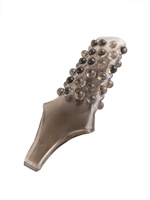 Дымчатая насадка на пенис с выпуклостями - 12 см. (Цвет: дымчатый)