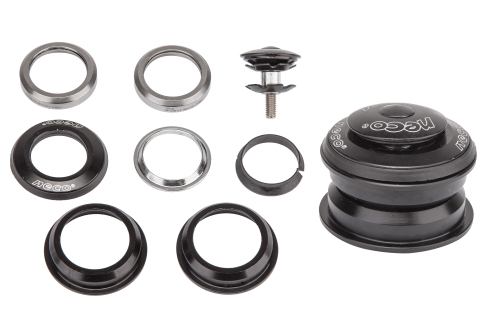 Детали рулевой колонки 1-1/8" безрезьбовая H125 NECO стальная чёрная полуинтегрир.