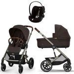 Коляска Cybex Balios S Lux TPE complete Cloud G Moon Black Plus Base G 4 в 1 Chocolate Brown с дождевиками