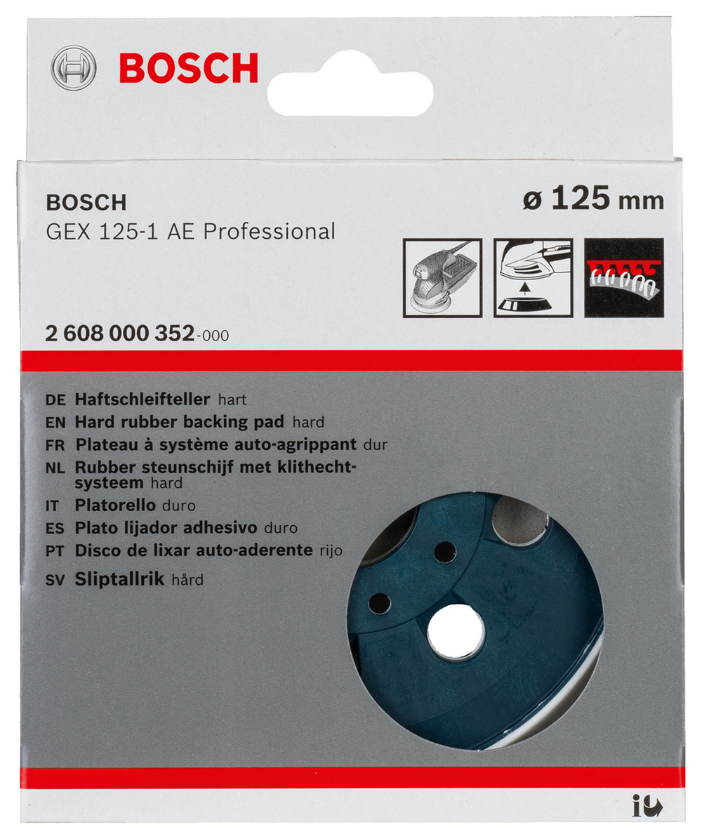 Тарельчатый шлифкруг BOSCH, жёсткий, 125 мм 2608000352