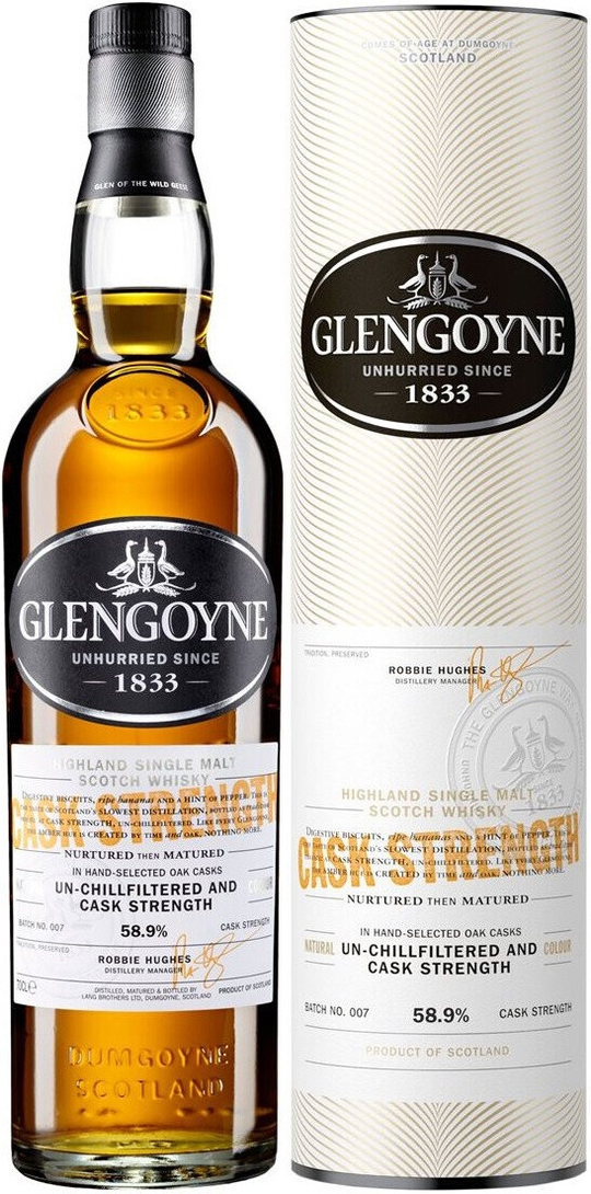 Виски Glengoyne Cask Strength Batch 7 in tube, 0.7 л.